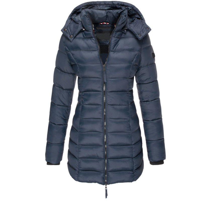 Warm Women's Down Jacket with Hood - Olivia 0