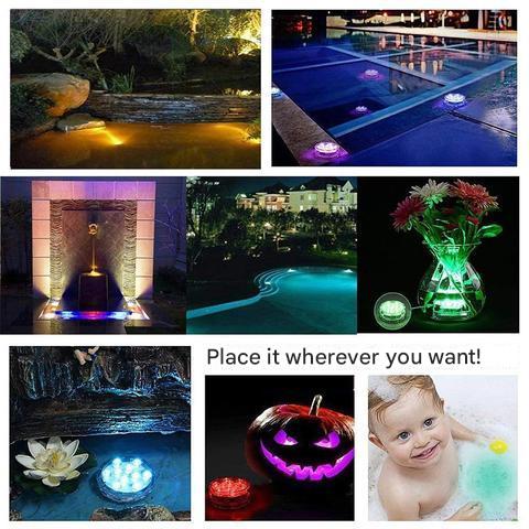 Waterproof LED Underwater Lamp with Remote - GlowRipple 7