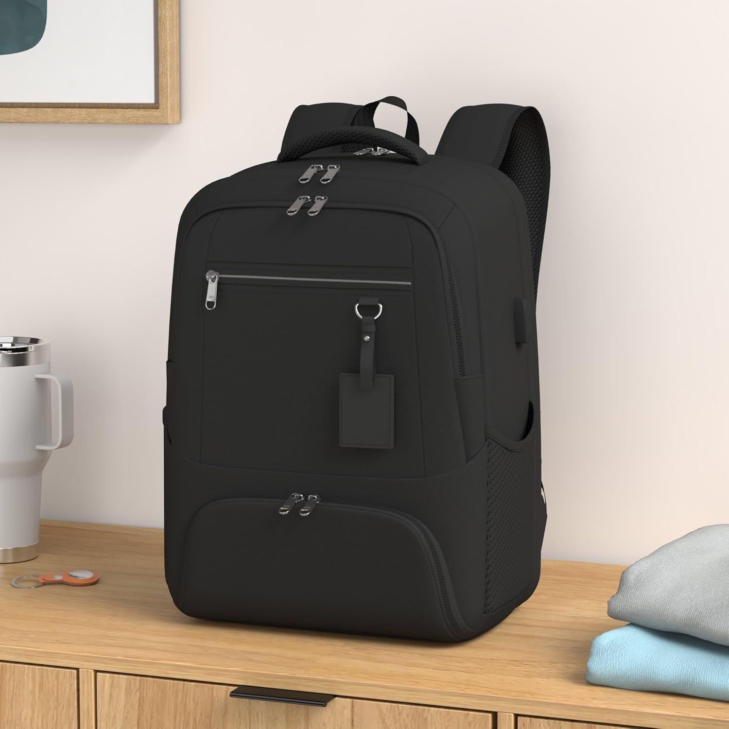 Waterproof Laptop & Lunch Backpack with USB Port – Multi-Compartment Travel Bag 7