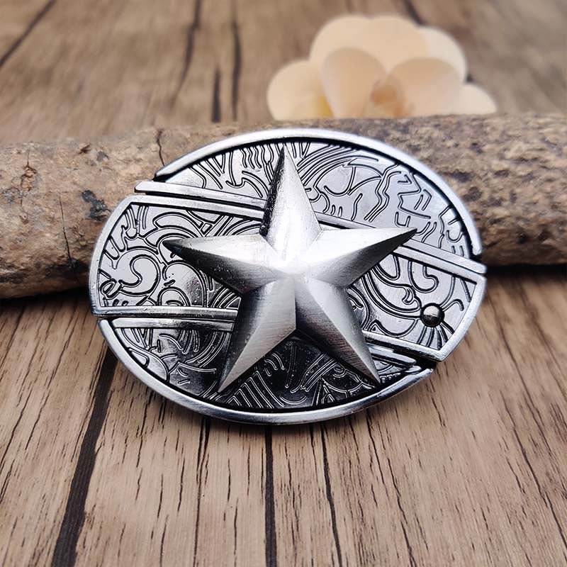 Wearclo | Oval Bull Skull Belt Buckle with Hidden Knife 21
