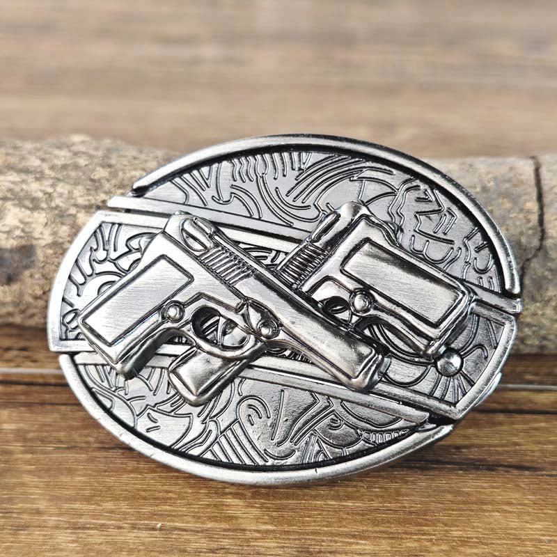 Wearclo | Oval Bull Skull Belt Buckle with Hidden Knife 28
