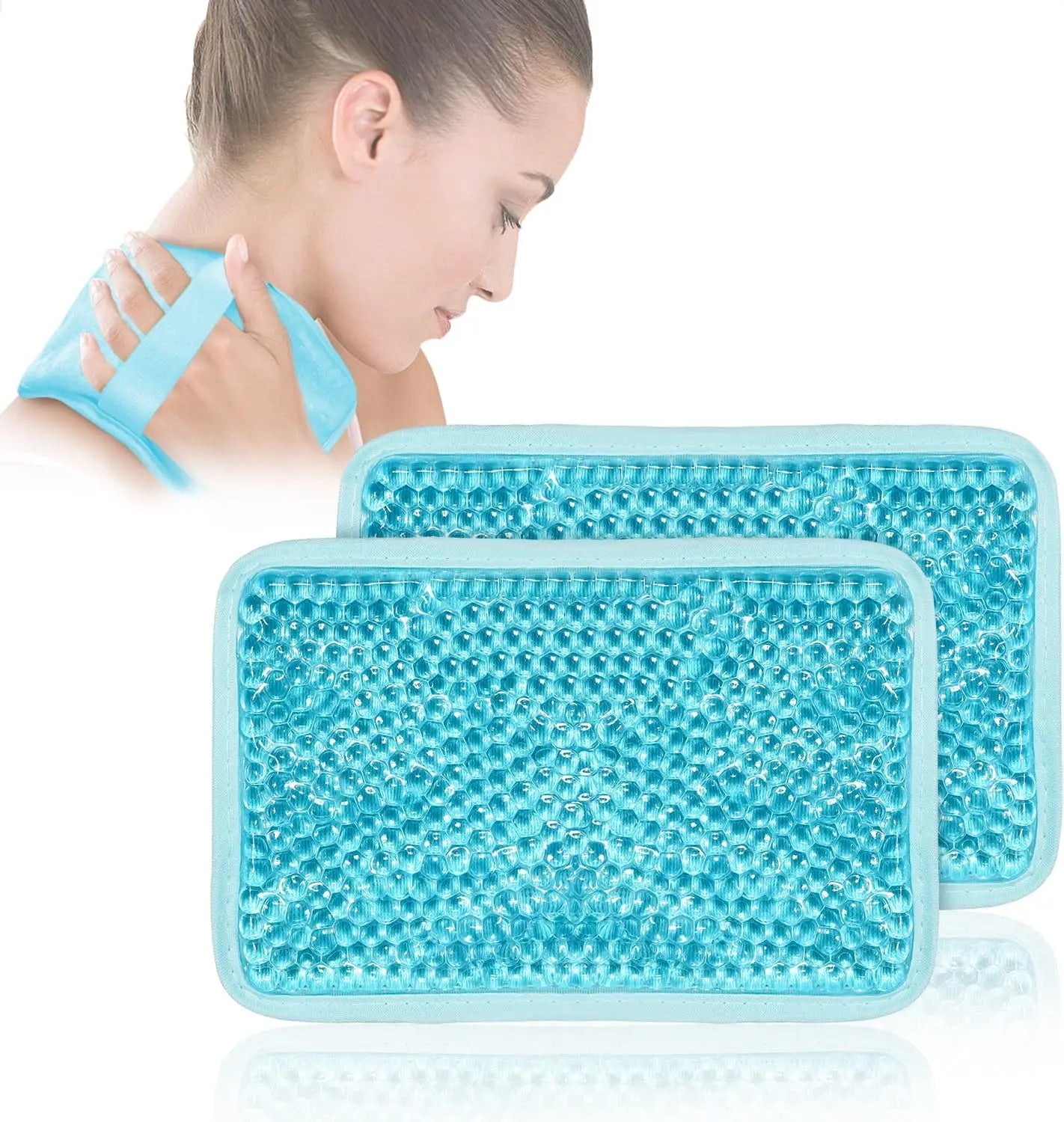 Wiederverwendbarer Gel-Eisbeutel für Wärme- und Kältetherapie, 19,5 x 12 cm 0