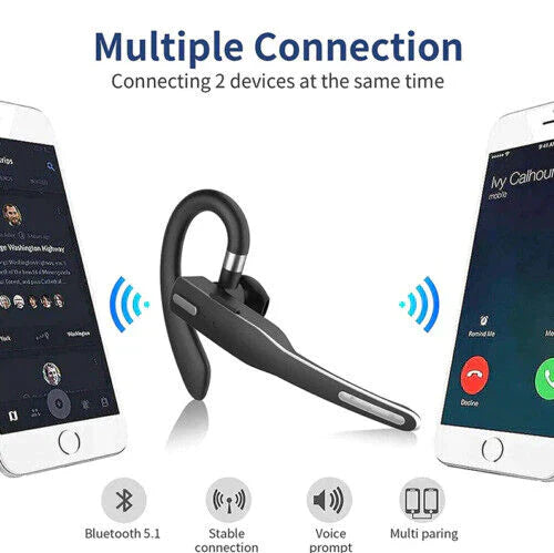 Wireless Bluetooth 5.1 Headset with Dual Mic - RoadMic Pro 5