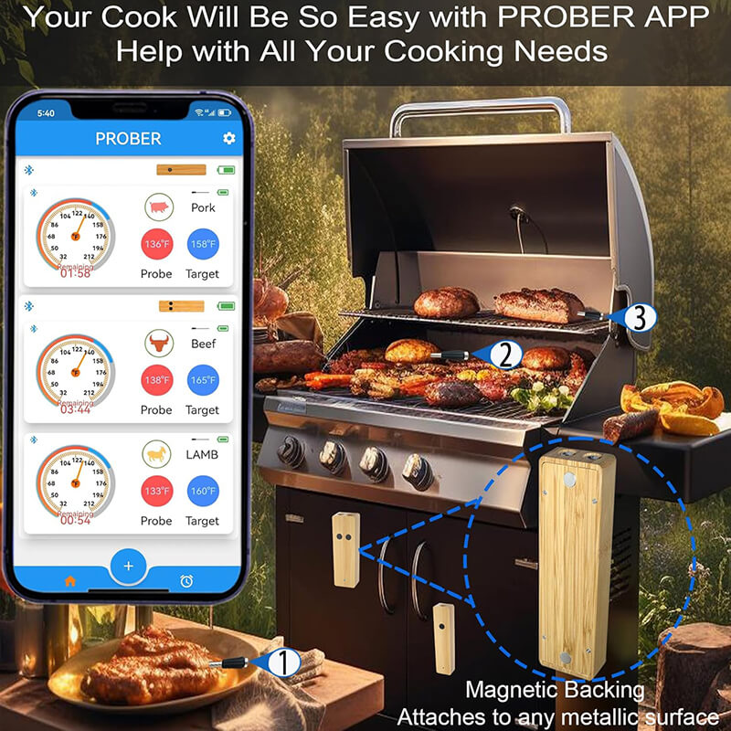 Wireless Meat Thermometer with 2 Probes 5