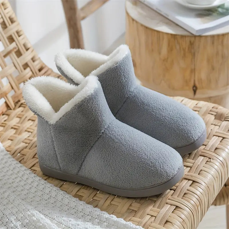 Women's Sherpa Lined Ankle Boot Slippers with Soft Plush Comfort and Durable Sole 1