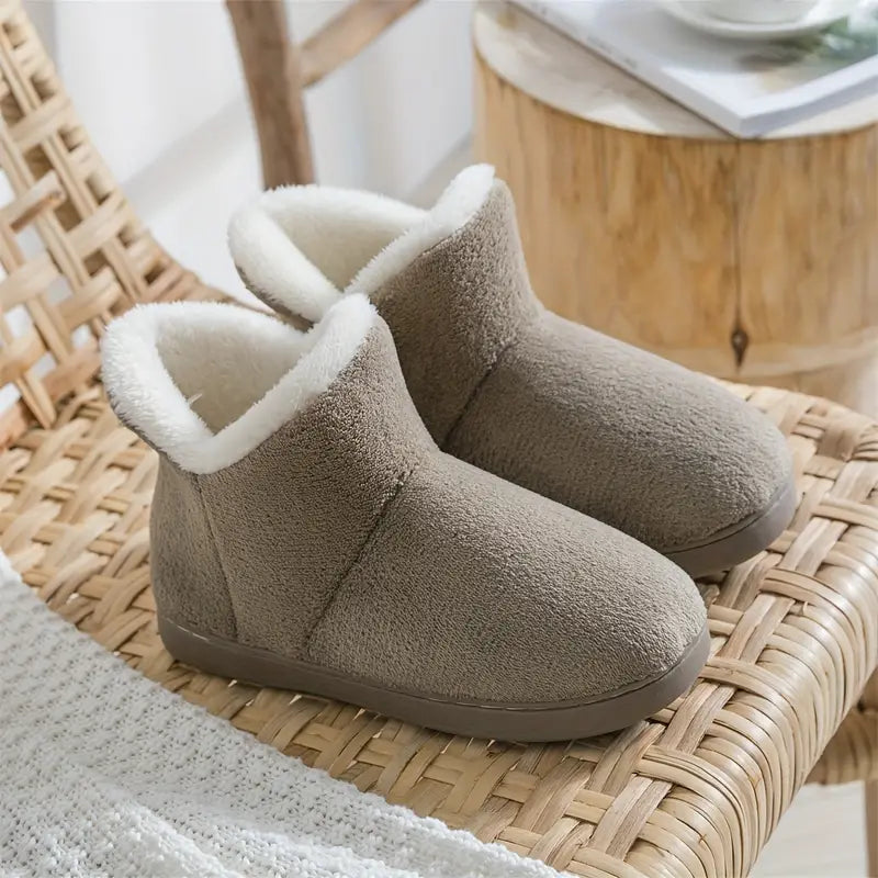 Women's Sherpa Lined Ankle Boot Slippers with Soft Plush Comfort and Durable Sole 3