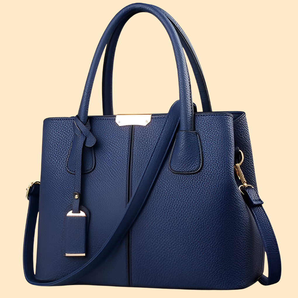 Women's Structured Leather Top Handle Bag with Tassel Accent 6