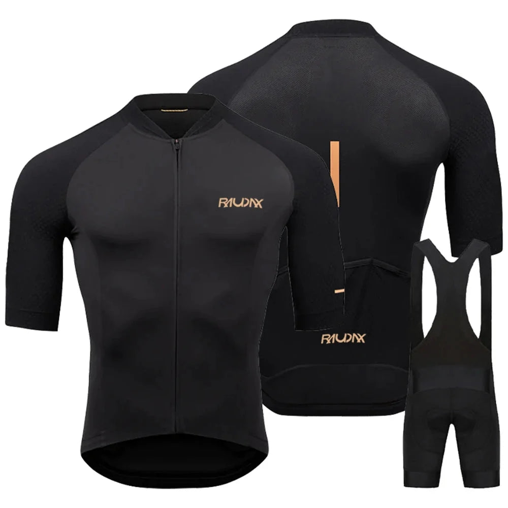 Zomer Korte Mouw Wielertrui Set voor Mannen, Ademend en Comfortabel, 19D Gelpad 1