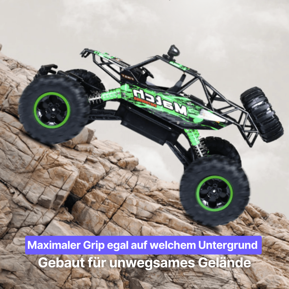 Camion monstre télécommandé 4x4 – Buggy tout-terrain avec télécommande 2,4 GHz et lumières LED