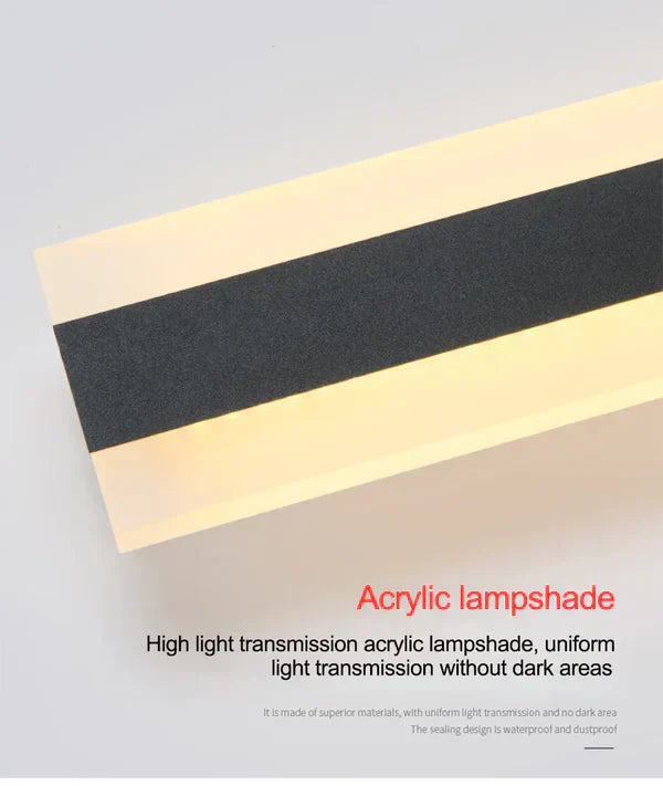 Applique murale extérieure – lampe moderne étanche avec boîtier métallique durable