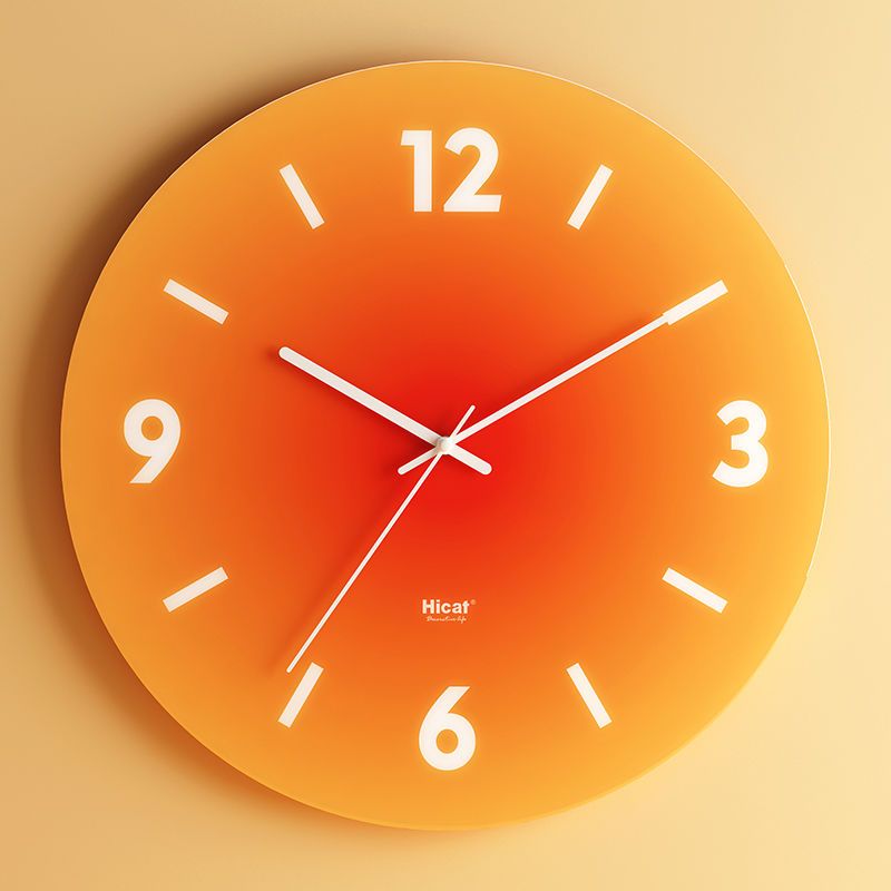 Wall Clock – Luxury Glass Design with Silent Quartz Movement for Modern Interiors