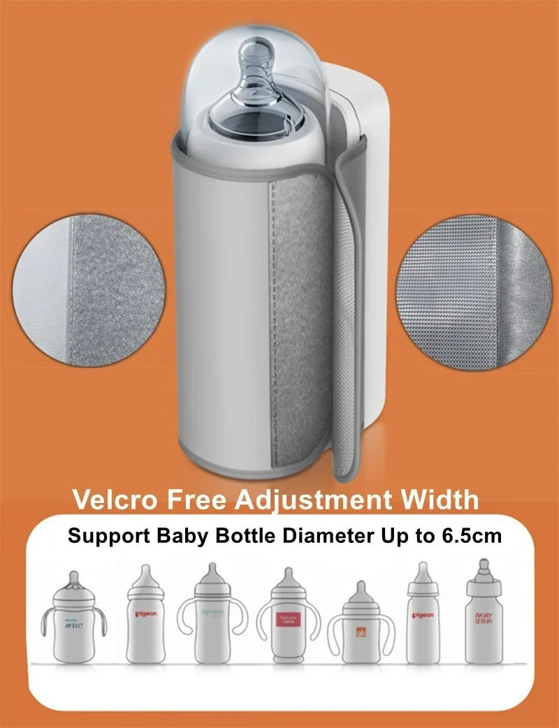 Chauffe-biberon portable – Chauffe-lait pour bébé intelligent rechargeable avec contrôle de température