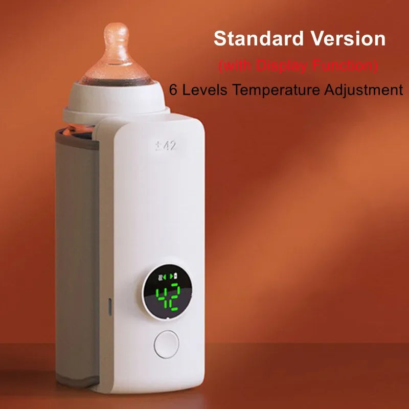 Chauffe-biberon portable – Chauffe-lait pour bébé intelligent rechargeable avec contrôle de température