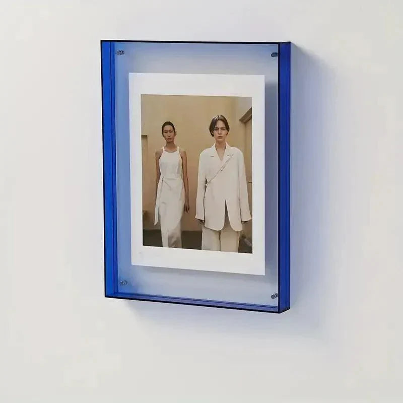 LichtFrame – Transparent Neon Billedramme med LED-lysglans