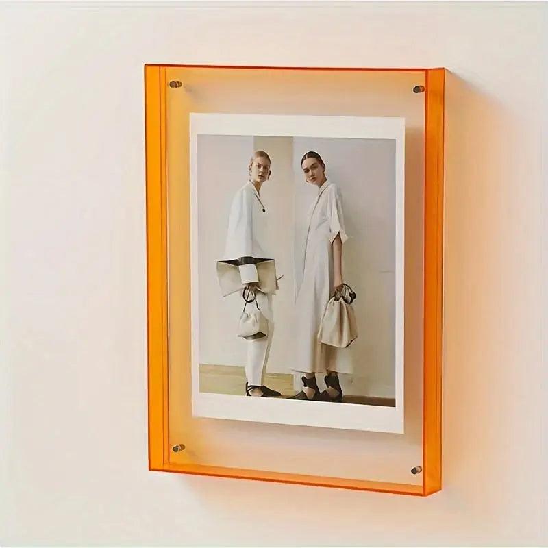 LichtFrame – Transparent Neon Billedramme med LED-lysglans