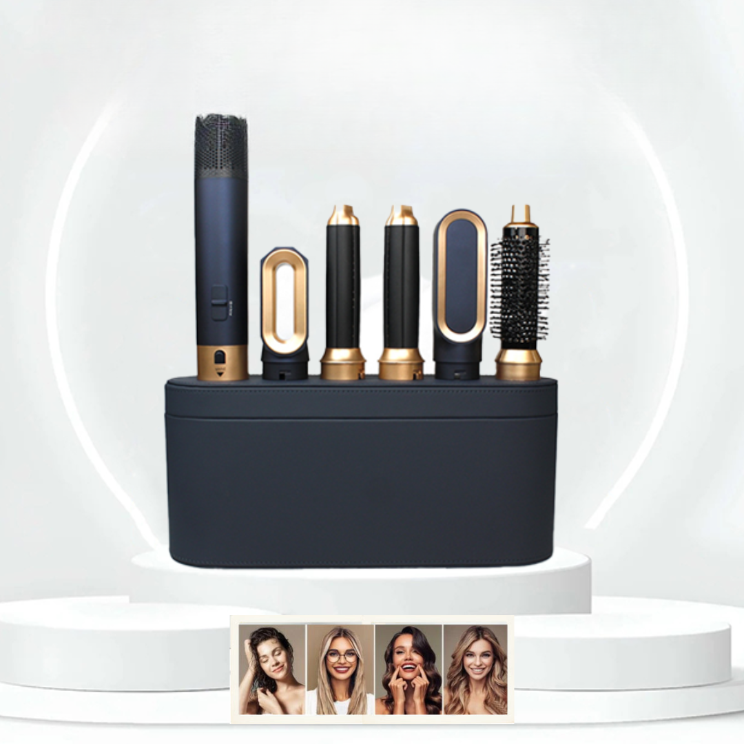 Styler cheveux 5-en-1 – Outil puissant de 1000W avec technologie ionique et accessoires polyvalents