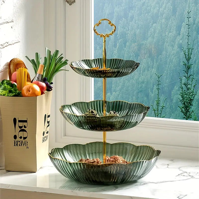 Tiered Serving Stand – Elegant 3-Layer Design for Snacks, Pastries & Table Display