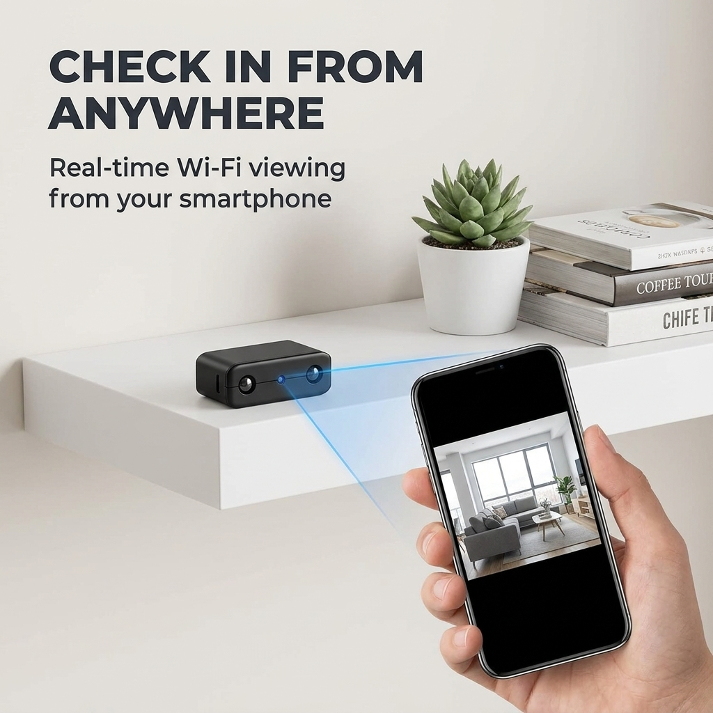 Mini caméra de sécurité – Sans WiFi, vision nocturne et détection de mouvement
