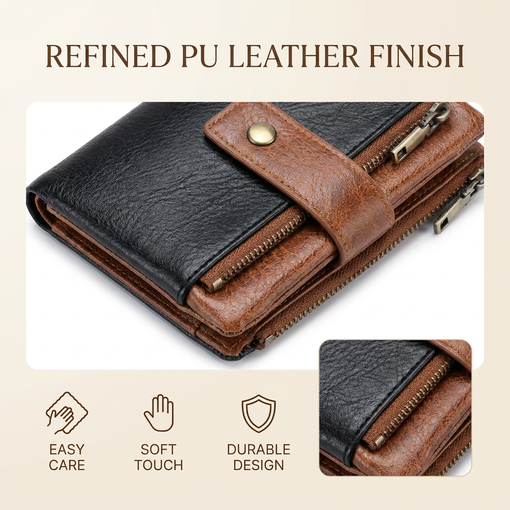 RFID-Blocking Tri-Fold Wallet | Secure Spacious Women’s Design