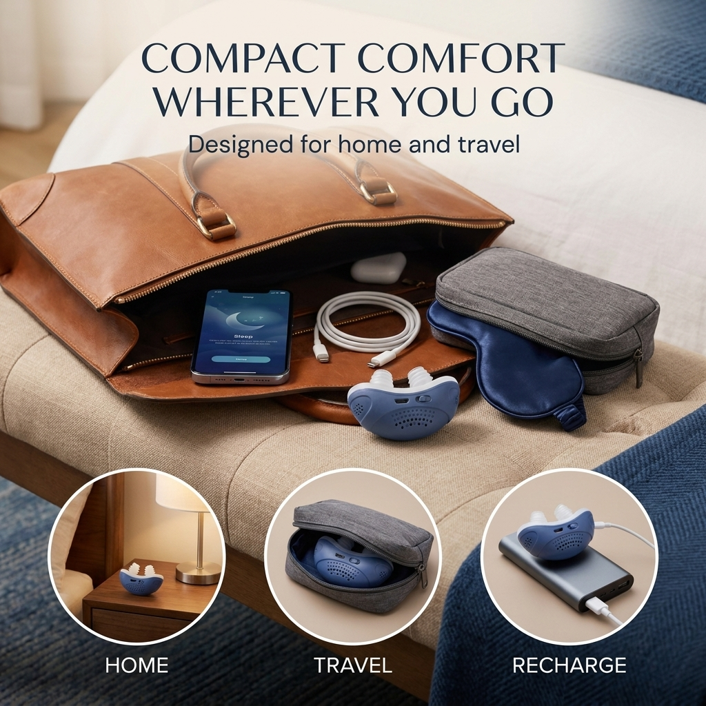 Portable Airflow Device – Compact, Silent Micro Air-Pump with Comfortable Nose Design
