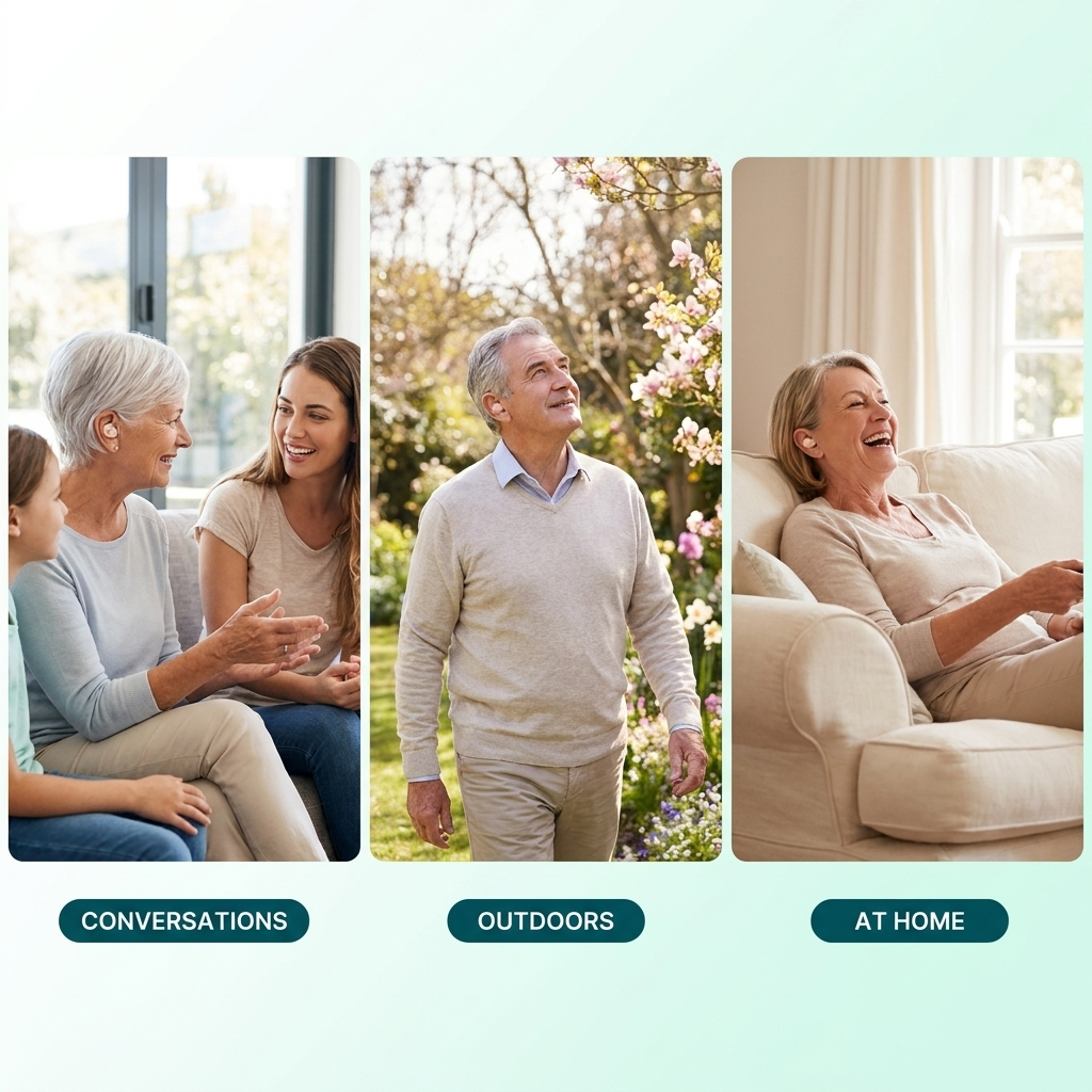 Rechargeable Hearing Aids – Noise Reduction & LED Charging Case