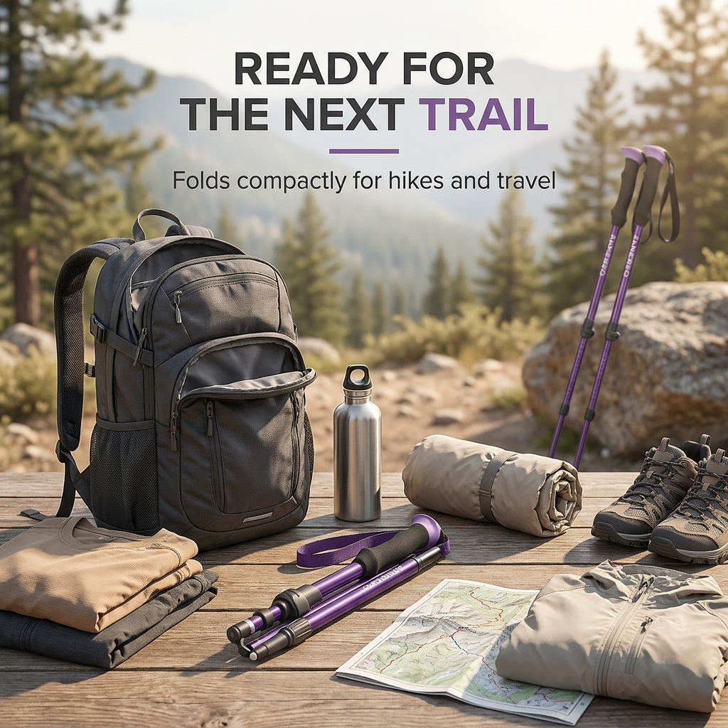 Trekking Poles – Fold to 35 cm and Adjust From 110 to 135 cm