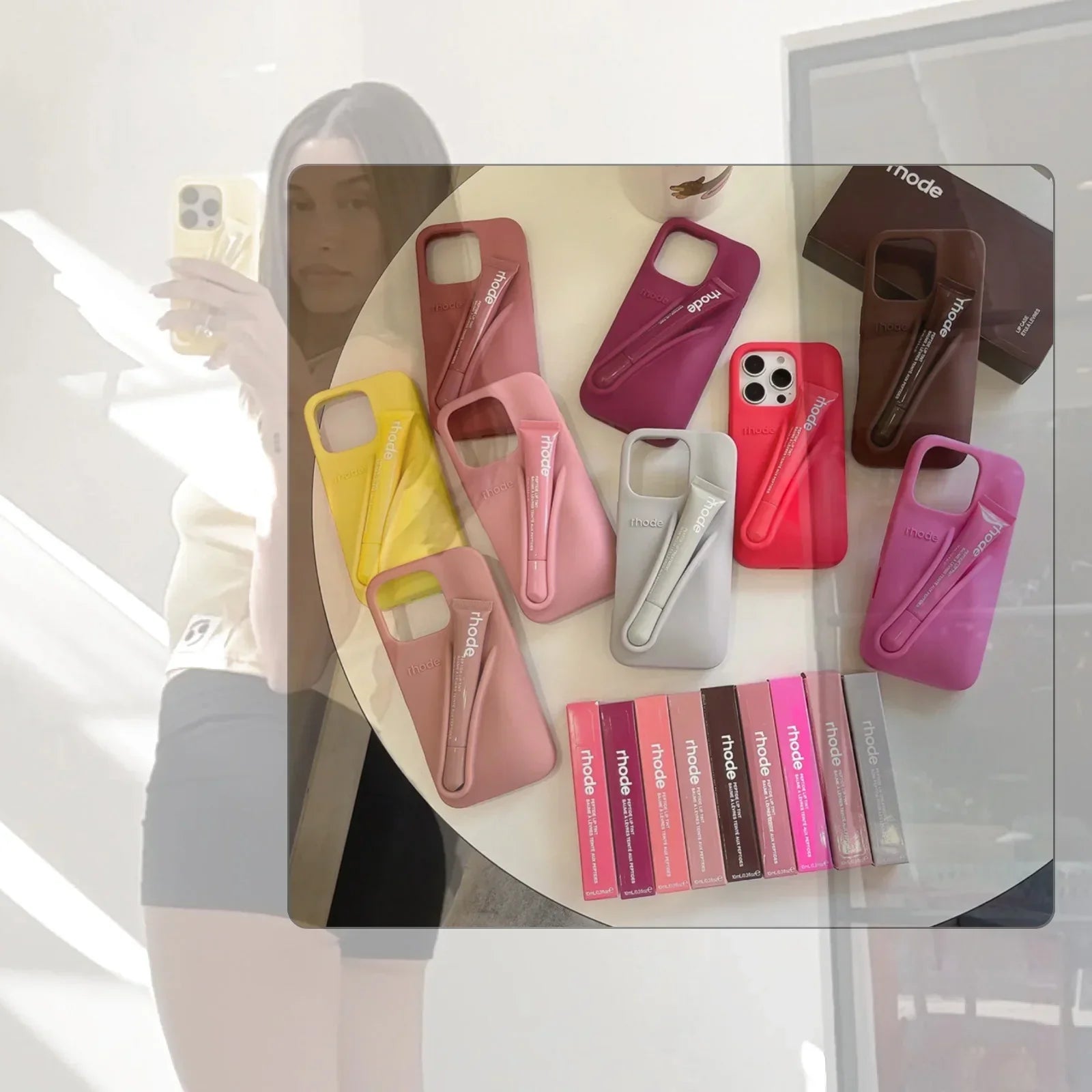 iPhone Case with Lip Gloss Set for iPhone 13-17 3