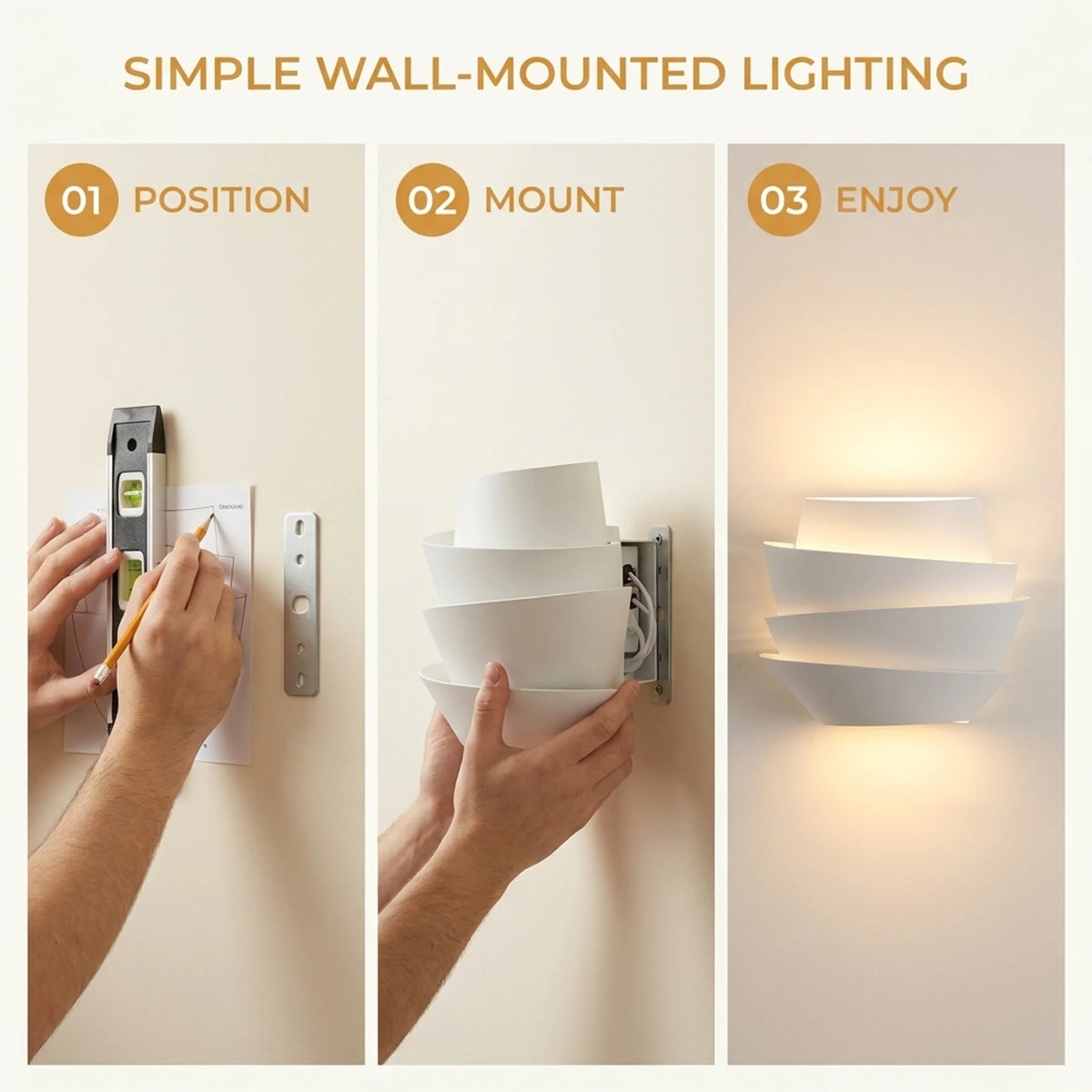 Moderne wandlamp – Scandinavische metalen wandlamp met twee lichtpunten voor warme sfeer