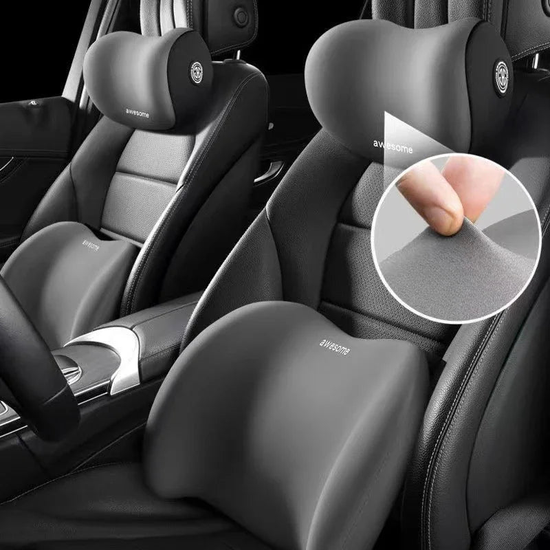 Coussin de voiture ergonomique – Support lombaire et cervical en mousse à mémoire de forme pour une conduite confortable