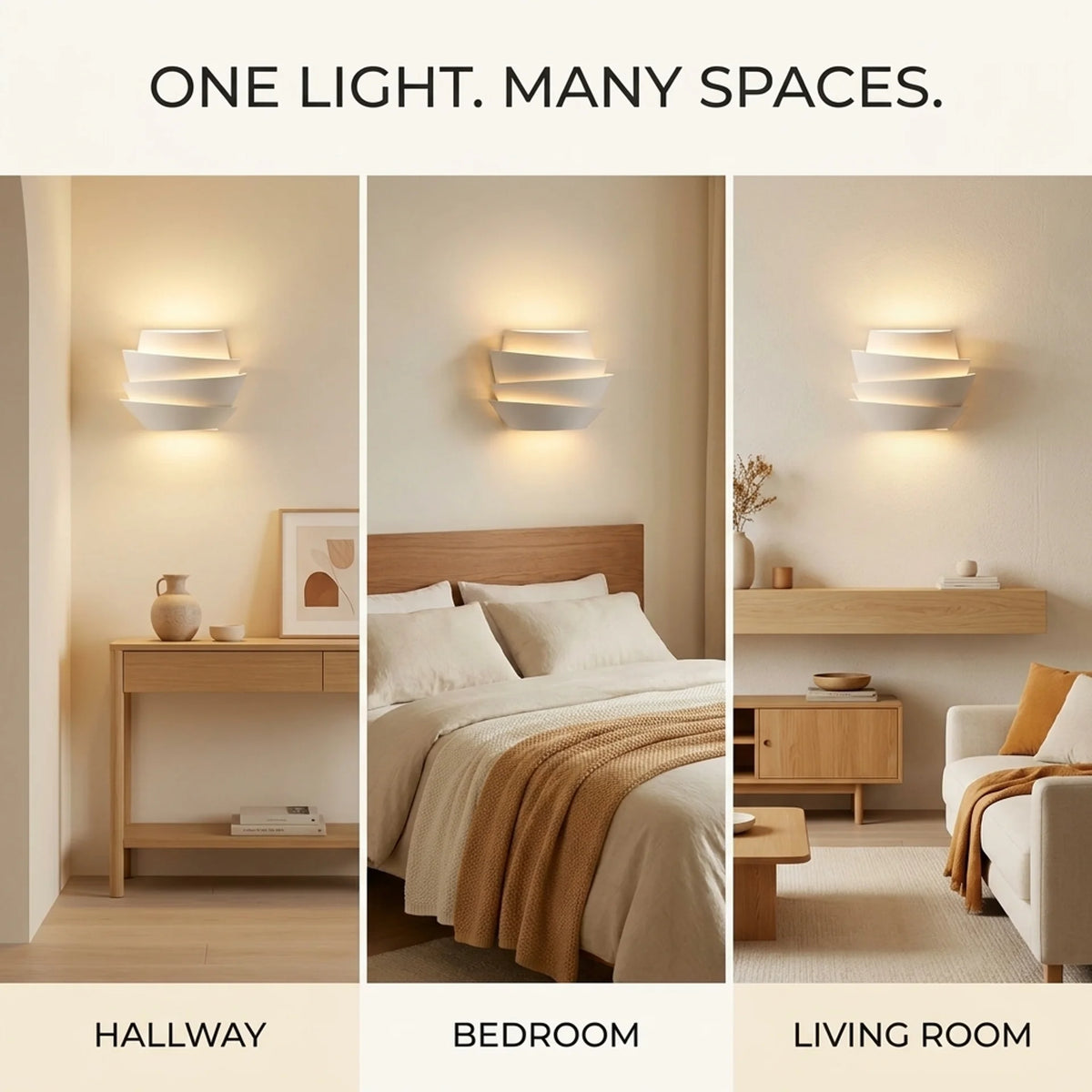 Moderne wandlamp – Scandinavische metalen wandlamp met twee lichtpunten voor warme sfeer