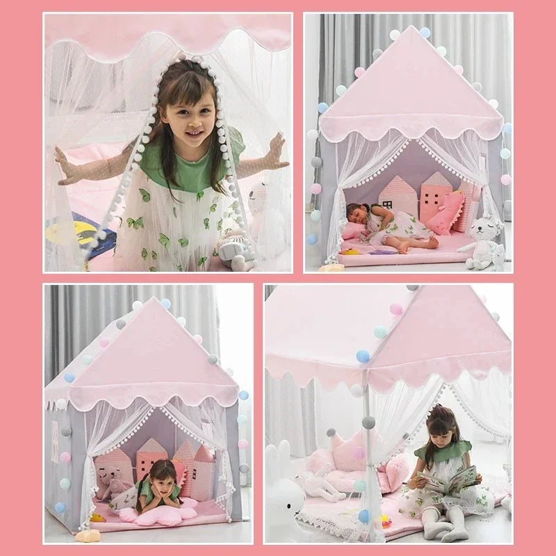 Tente de jeu princesse – Tente pliable intérieure et extérieure avec protection UV et sac de transport