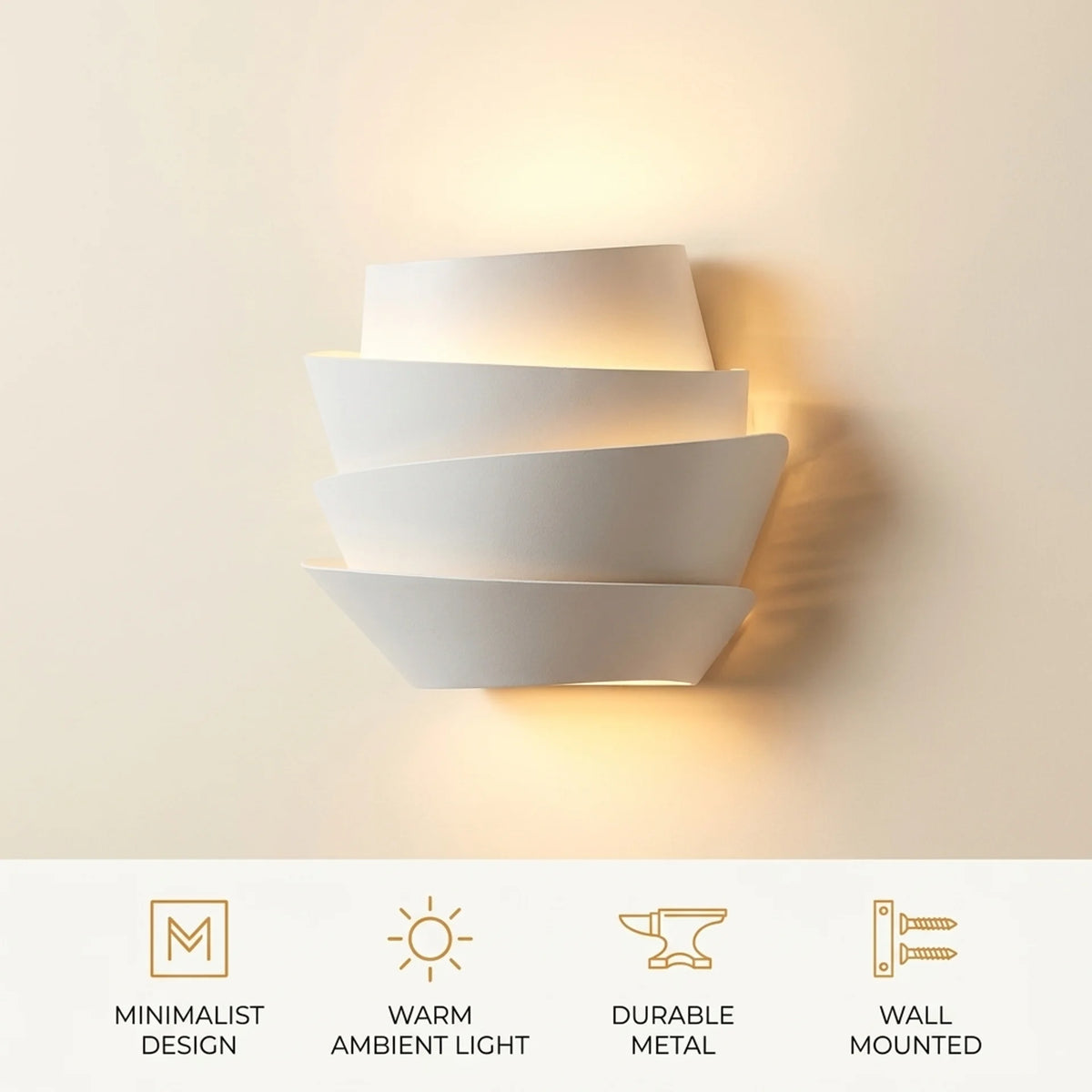 Moderne wandlamp – Scandinavische metalen wandlamp met twee lichtpunten voor warme sfeer