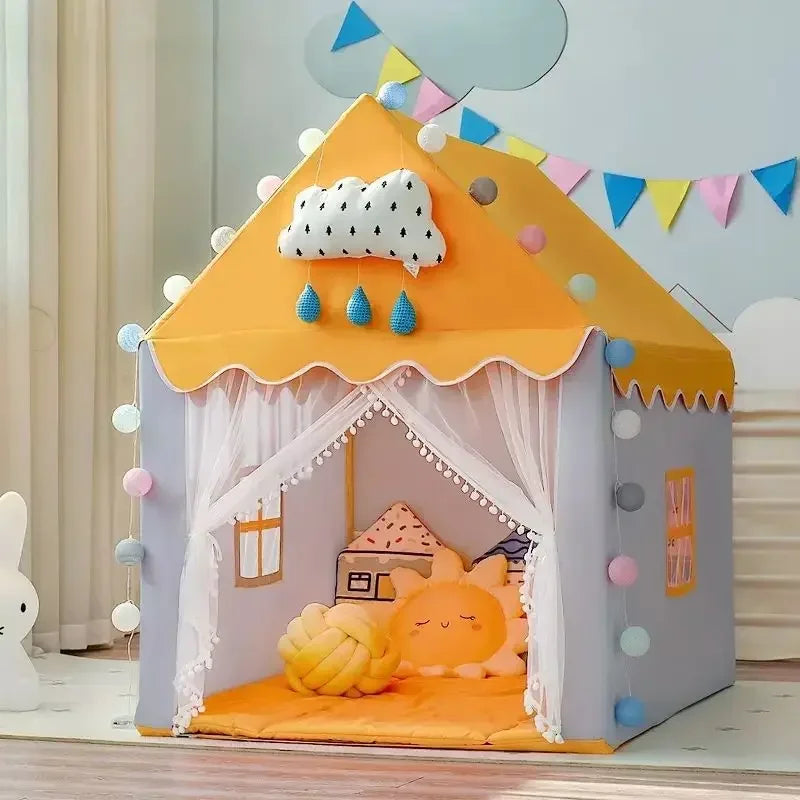 Tente de jeu princesse – Tente pliable intérieure et extérieure avec protection UV et sac de transport