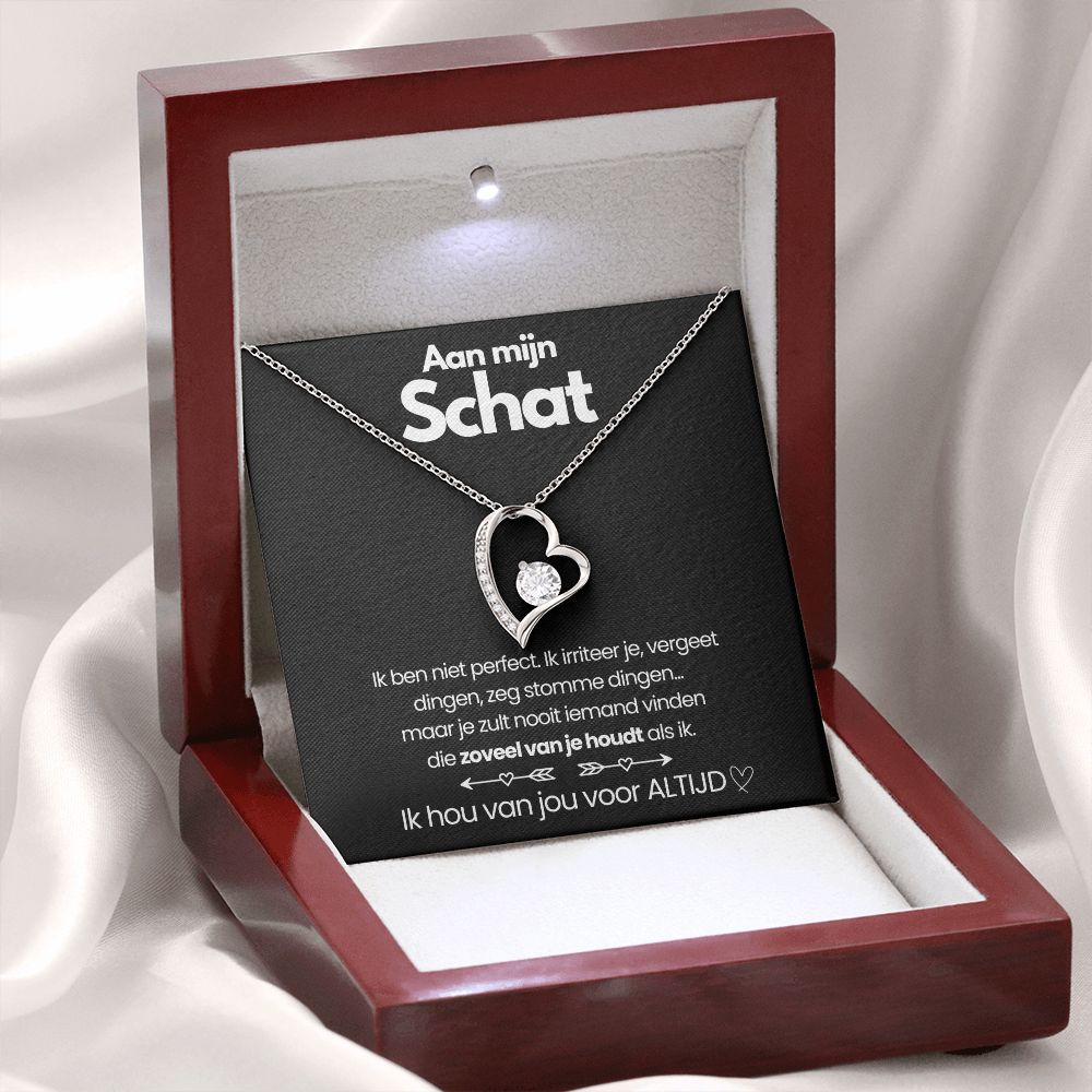 Heart Pendant Necklace – Elegant Design with Sparkling Zirconia & Adjustable Chain