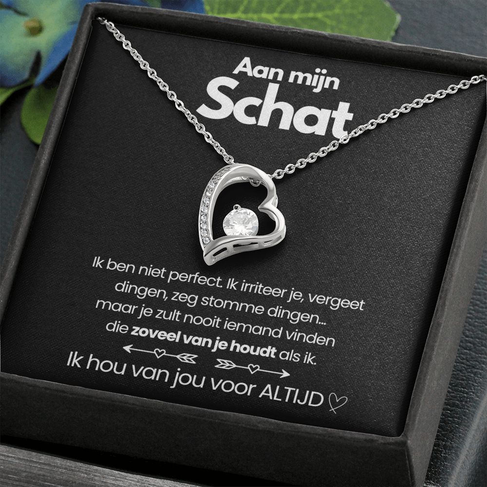 Heart Pendant Necklace – Elegant Design with Sparkling Zirconia & Adjustable Chain
