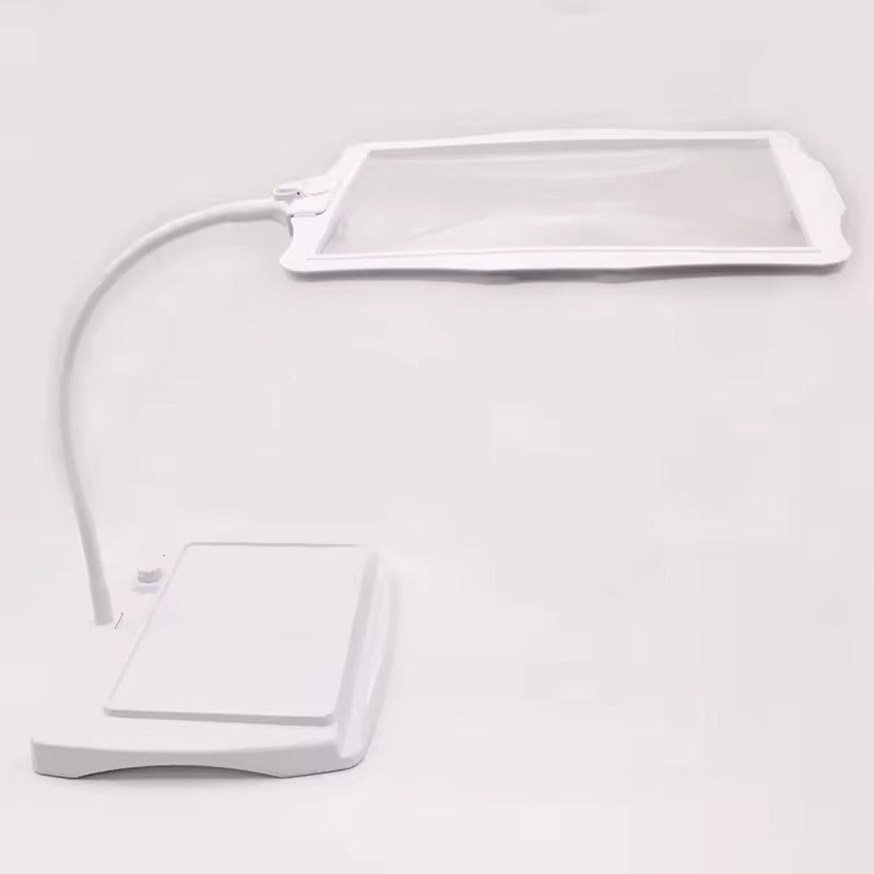 LED Magnifying Floor Lamp – 3X Large Lens, Flexible Gooseneck & Hands-Free Light