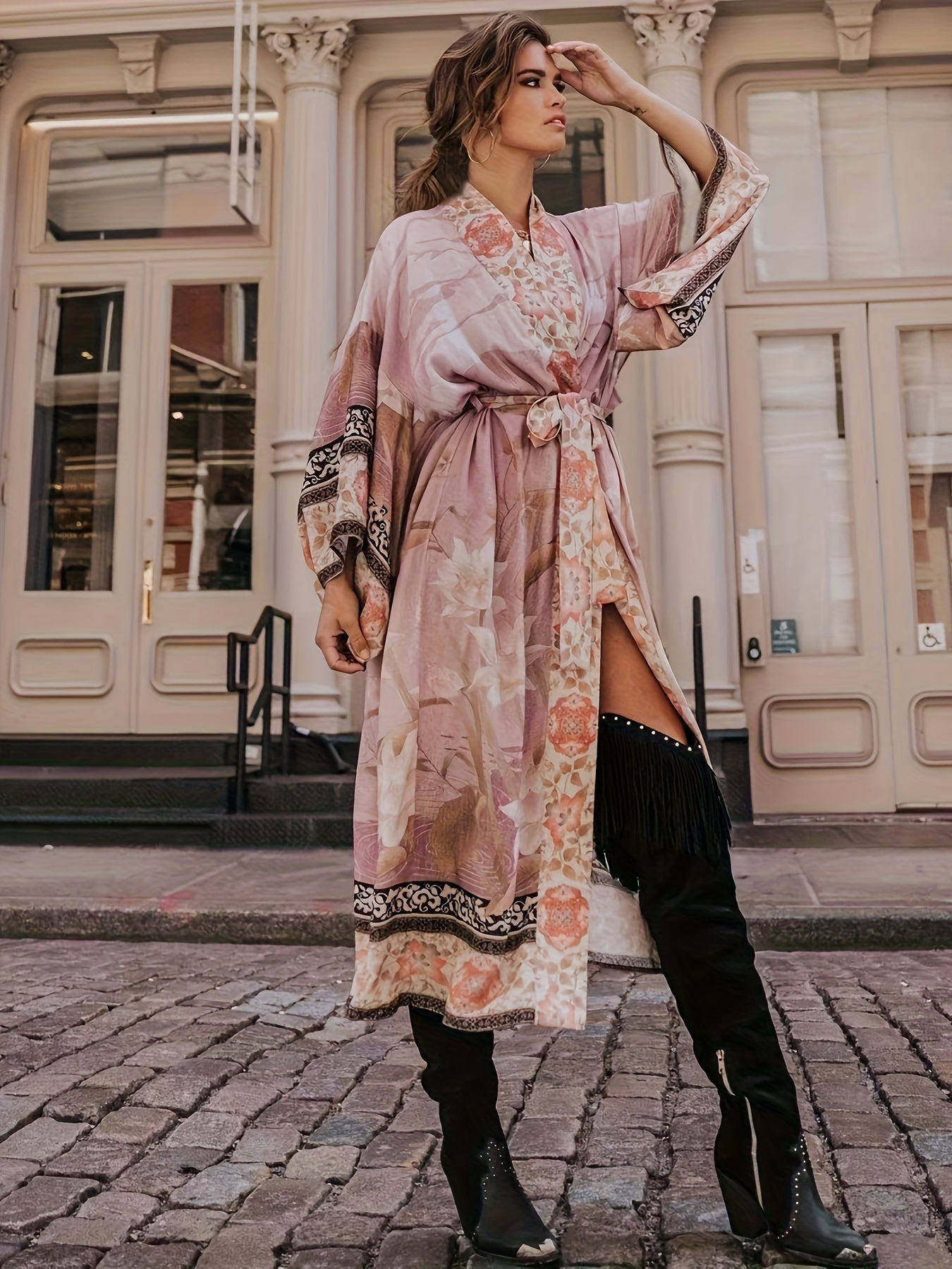 Summer Kimono Cover-Up – Lightweight Flowing Beach Layer with Open Design