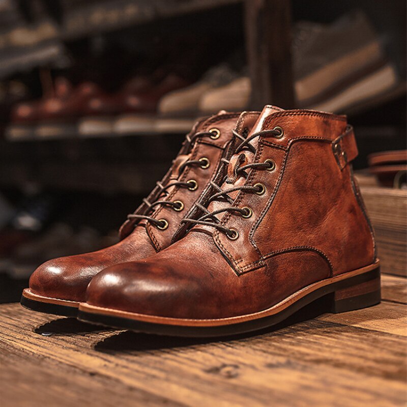 Atlas Orthopedic Leather Boots with Durable Weather-Resistant Build and All-Day Comfort