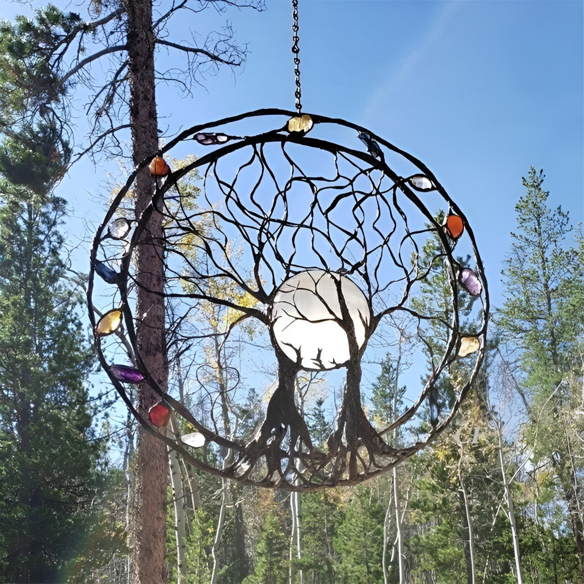 Décoration murale – Design moderne Arbre de Vie en métal avec détail décoratif élégant