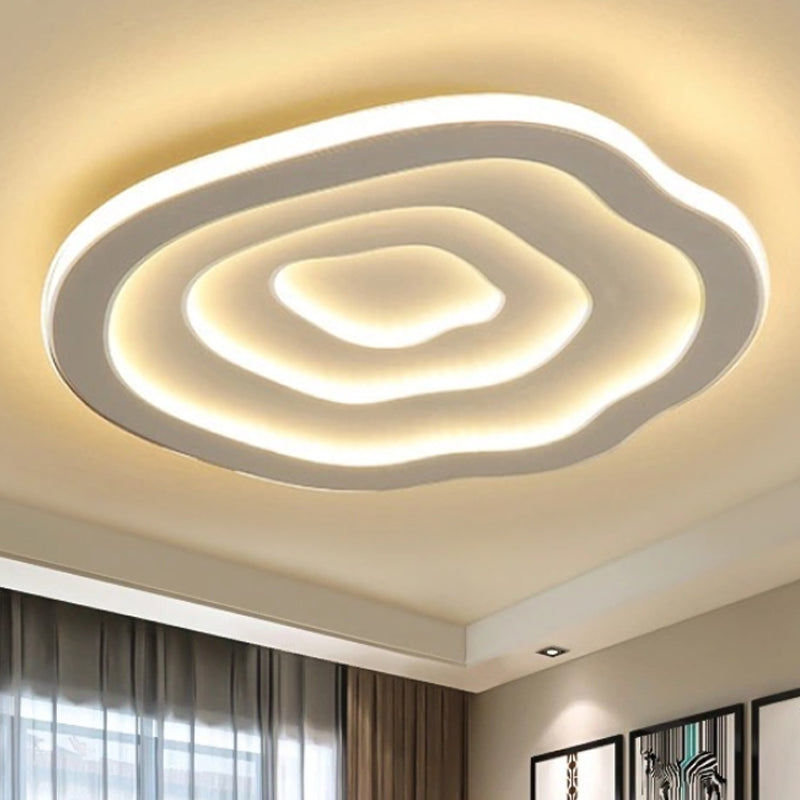 LED Ceiling Lamp – Modern Wavy Design with Adjustable Warm and Cool Lighting