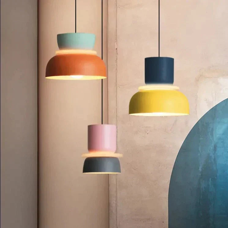 Scandinavian Pendant Light – Modern Macaron-Inspired Design with Soft Ambient Illumination