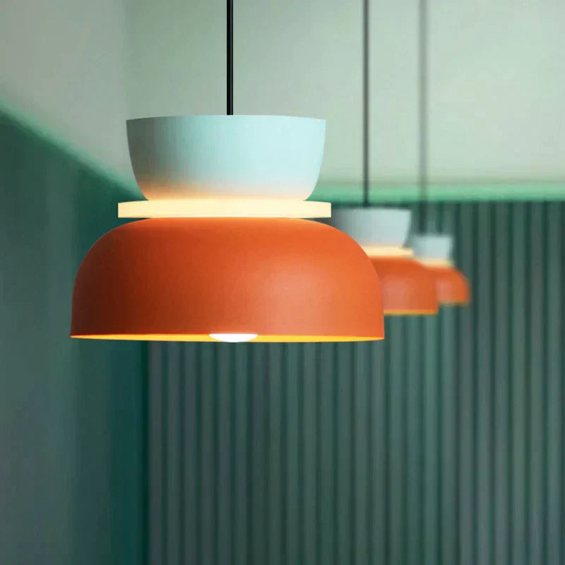 Suspension scandinave – design moderne inspiré des macarons avec illumination d’ambiance douce