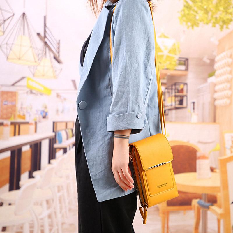 Anti-Theft Crossbody Phone Bag - RFID Blocking + Touchscreen Pocket