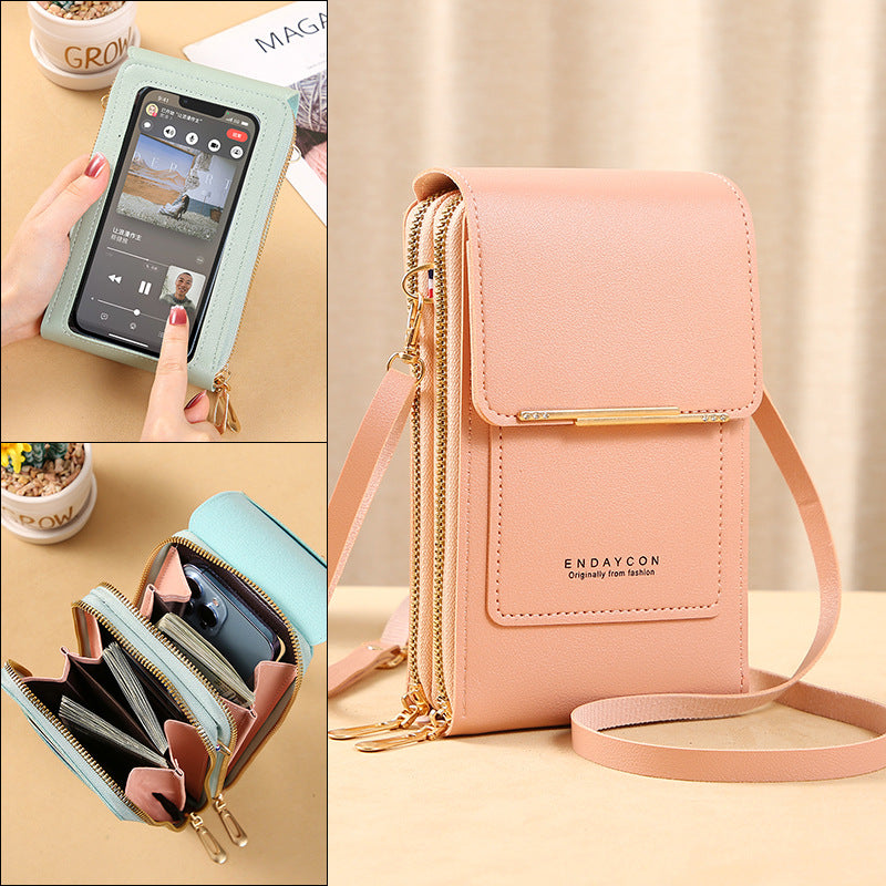 Anti-Theft Crossbody Phone Bag - RFID Blocking + Touchscreen Pocket