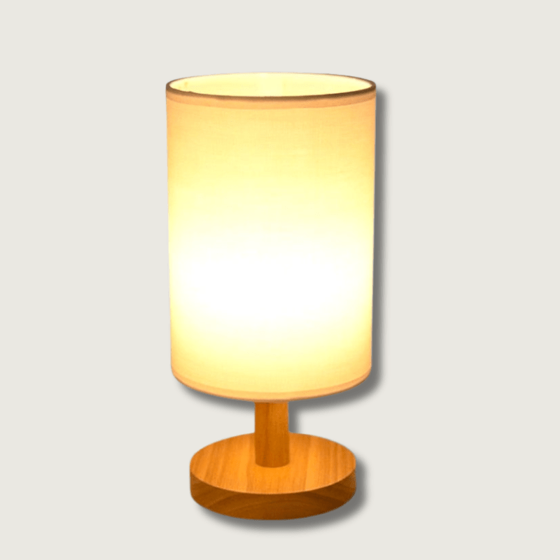 NordicGlow – LED Bordlampe i Massivt Træ med Varmt Stemningslys