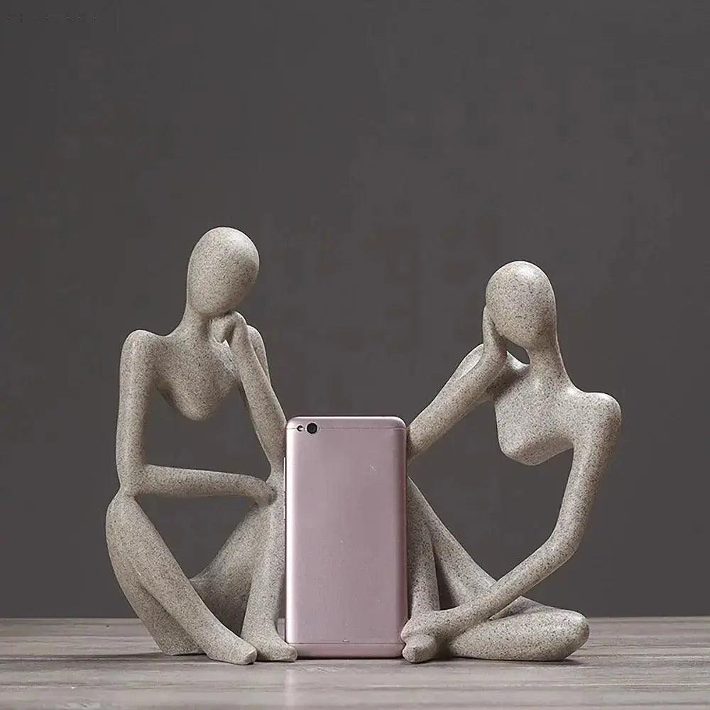 MindSculpt – Abstrakt Tænker Skulptur i Moderne Resindesign