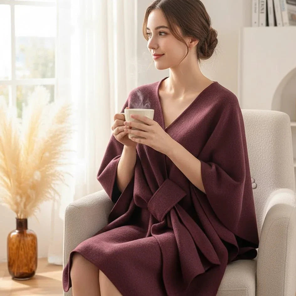 Women’s Wrap Poncho Cardigan – Soft Drape, Versatile Styling & Cozy Layering