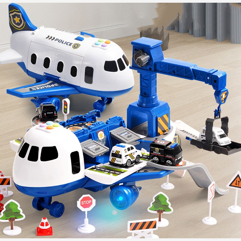 Set de jeu avion pour enfants – Ensemble SkyExplorer de 20 pièces avec avion, véhicules et accessoires