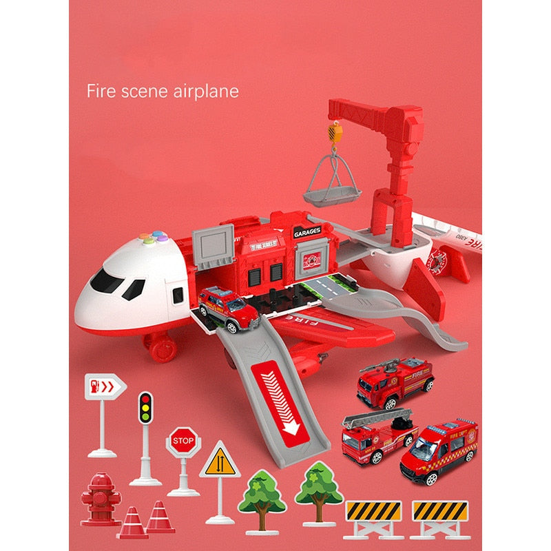 Set de jeu avion pour enfants – Ensemble SkyExplorer de 20 pièces avec avion, véhicules et accessoires