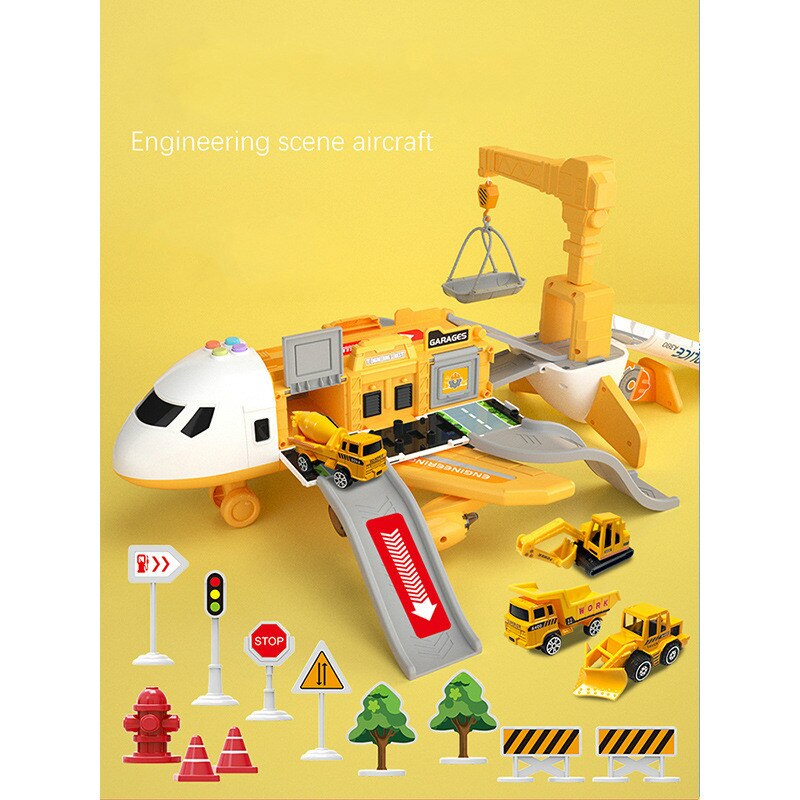 Set de jeu avion pour enfants – Ensemble SkyExplorer de 20 pièces avec avion, véhicules et accessoires